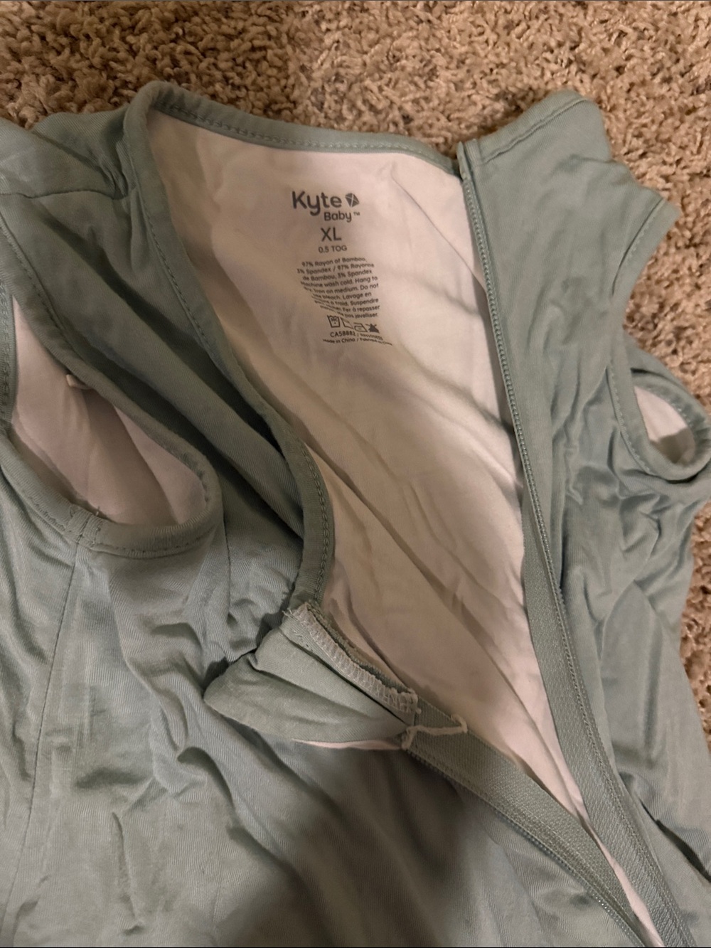 Kyte BABY Light Sage sleep sack .05 tog XL
